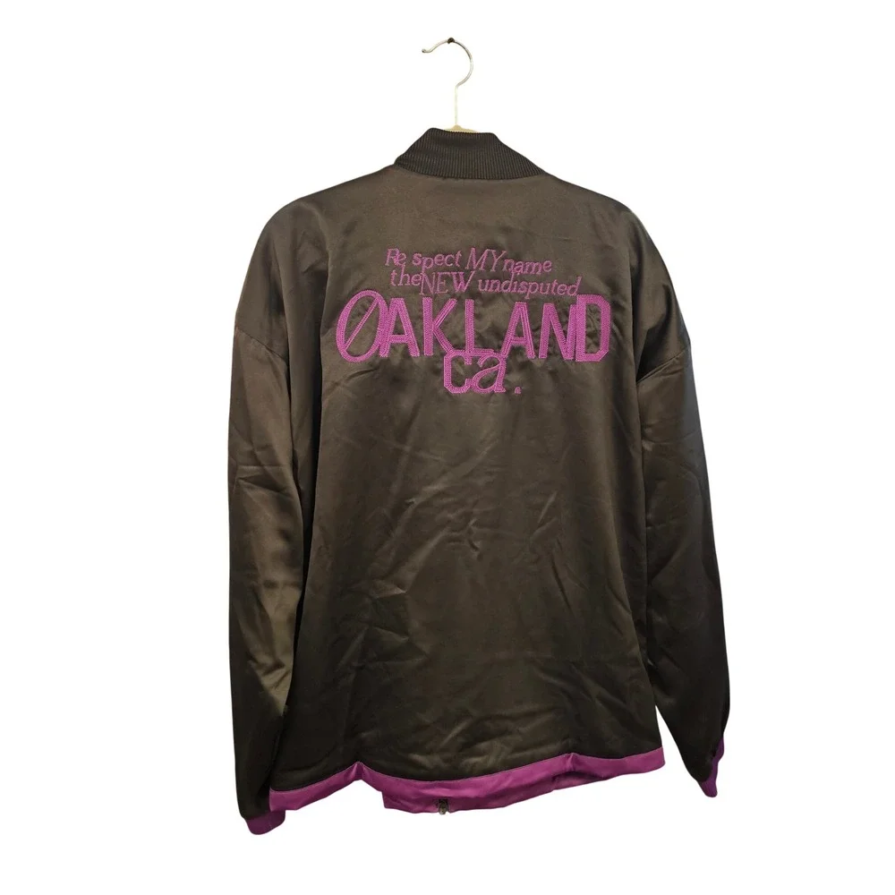 Adidas Damian Lillard Dame 8 Oakland Basketball Jacket Black Purple XL new